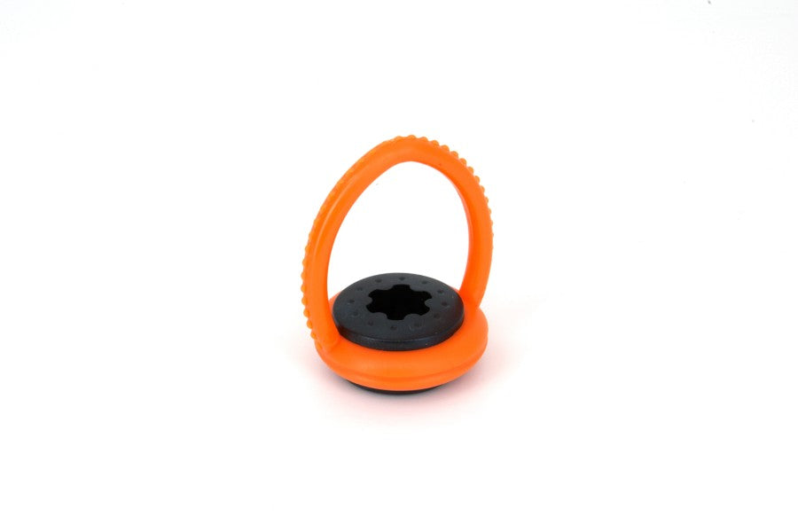 Queueaufhänger, PVC, orange-schwarz