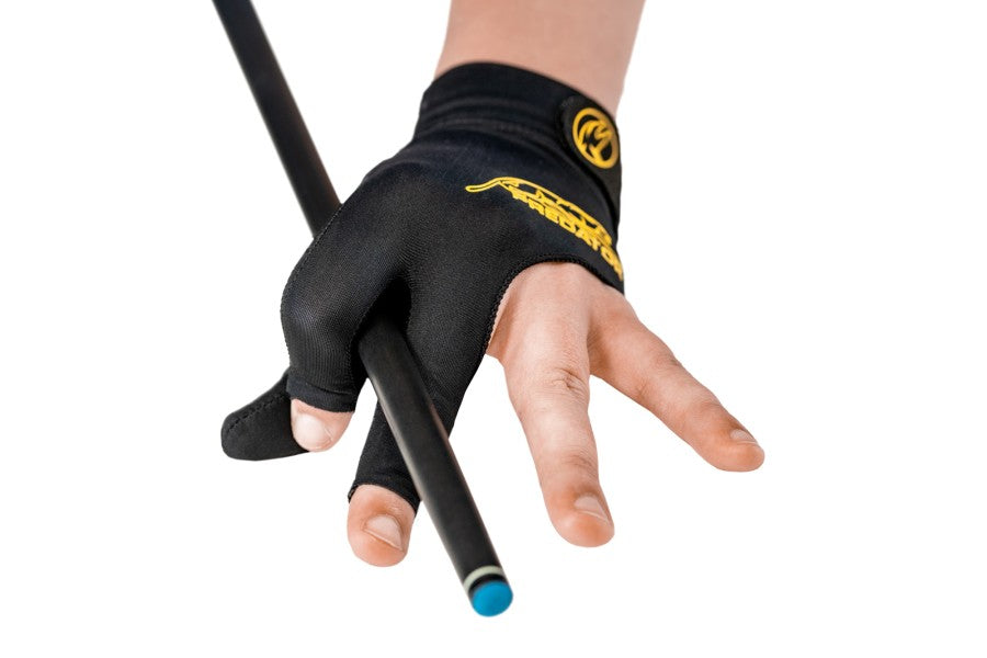 Handschuh, Predator Second Skin, 3-Finger, schwarz-gelb, geschlossener Daumen, für linke Hand, L&XL