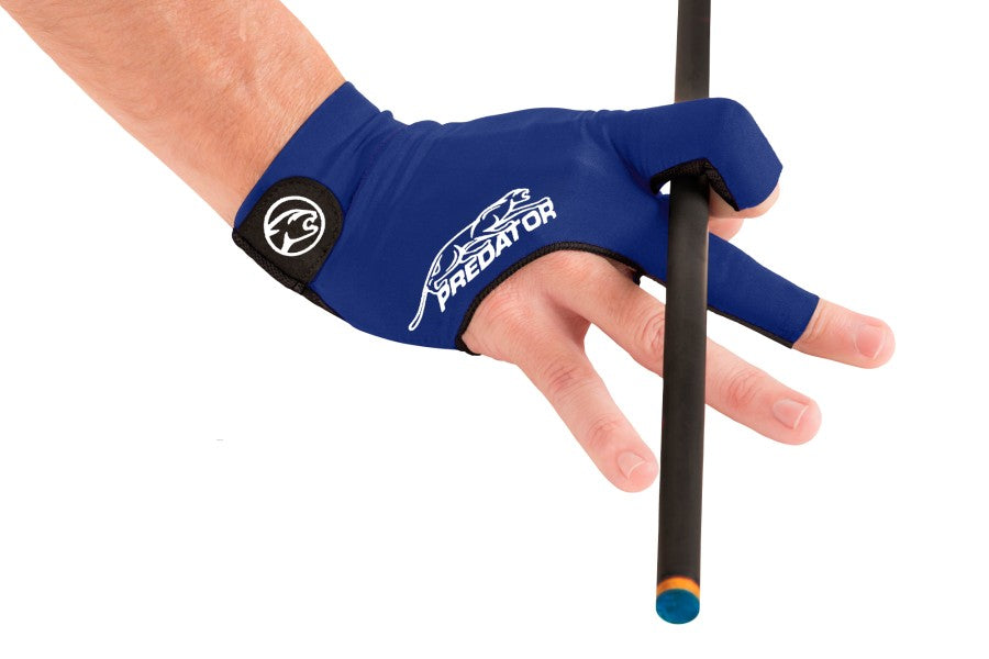 Handschuh, Predator Second Skin, 3-Finger, blau-weiß, für rechte Hand, L&XL