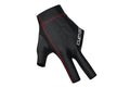 Handschuh, Cuetec Axis, 3-Finger, schwarz-rot, für linke Hand, M