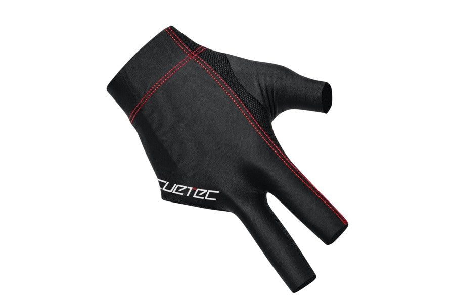 Handschuh, Cuetec Axis, 3-Finger, schwarz-rot, für rechte Hand, L