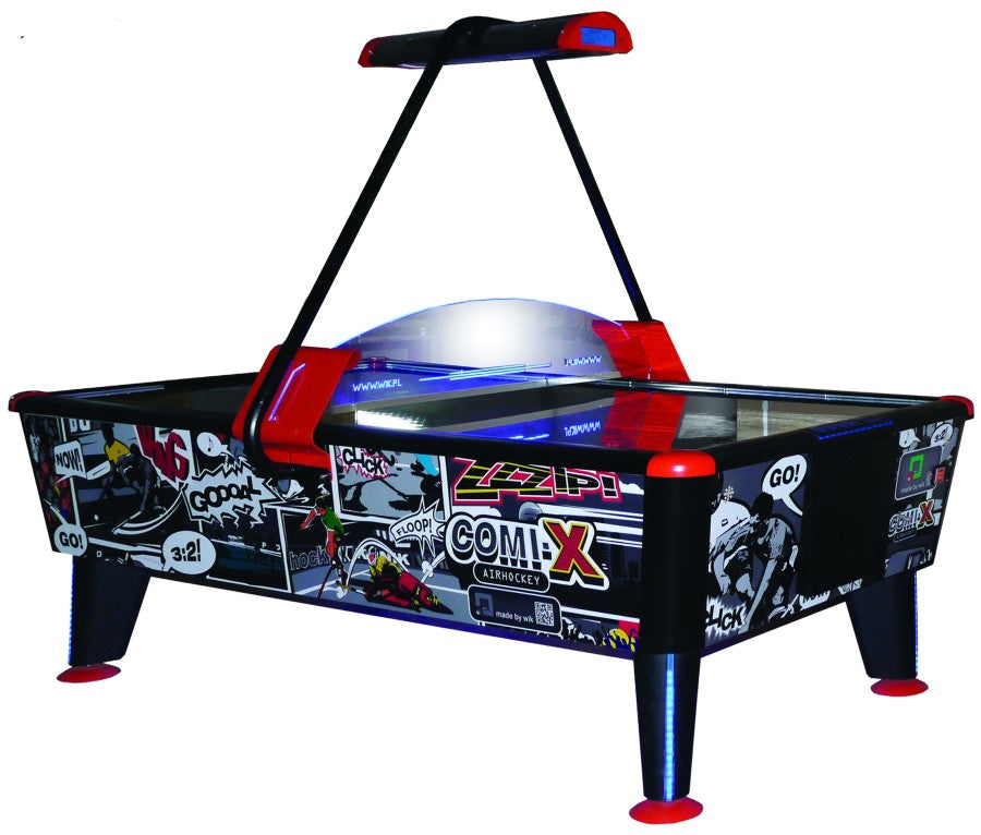 Airhockey, Comix, schwarz/blau/rot, kommerziell, 238x128x81 cm, Ohne Münzprüfer