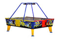 Airhockey, 4 Monsters, 238x183 cm, blau/rot/gelb, Mit Münzprüfer