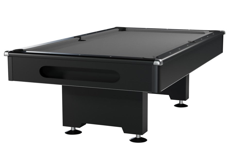 Billardtisch, Pool, Eliminator, 8 ft. (Fuß), schwarz, Clubtuch in 4 Farben wählbar (ohne Aufpreis), Clubtuch grau (ohne Aufpreis)