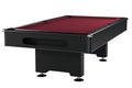 Billardtisch, Pool, Eliminator, 8 ft. (Fuß), schwarz, Clubtuch in 4 Farben wählbar (ohne Aufpreis), Clubtuch burgund (ohne Aufpreis)