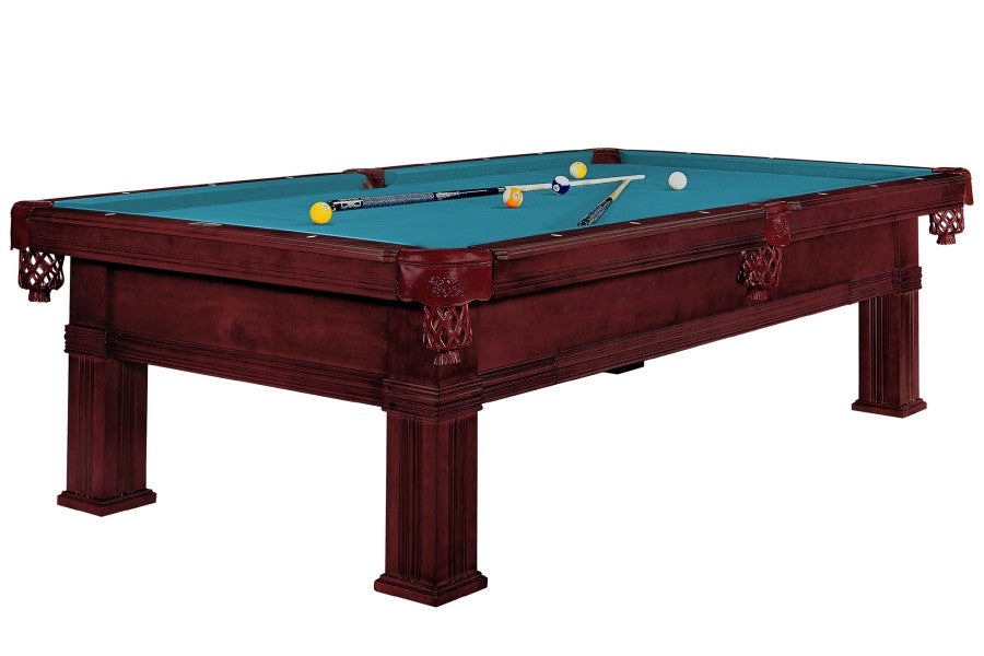Billardtisch, Pool, Dynamic Bern, mahagoni, 8 ft. (Fuß), Simonis 860 elektrikblau