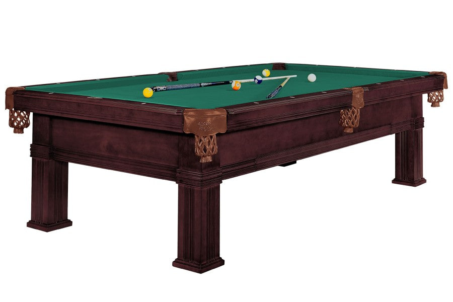 Billardtisch, Pool, Dynamic Bern, 8 ft. (Fuß), alt-braun, Clubtuch gelbgrün