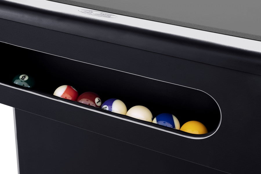 Billardtisch, Pool, Triumph, 8 ft. (Fuß), schwarz, Simonis 760 gelbgrün