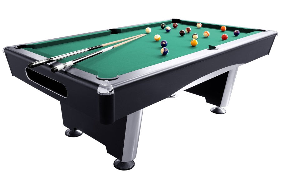 Billardtisch, Pool, Triumph, 8 ft. (Fuß), schwarz, Clubtuch gelbgrün