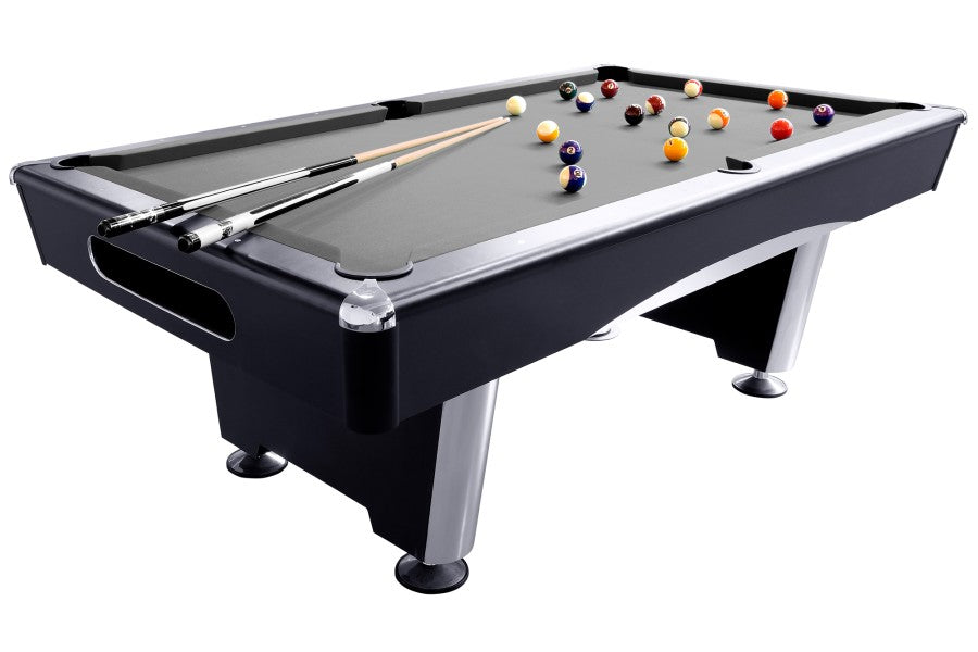 Billardtisch, Pool, Triumph, 8 ft. (Fuß), schwarz, Clubtuch grau