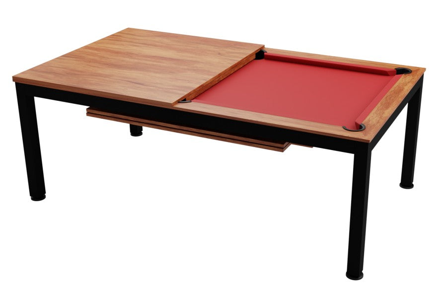 Billardtisch / Esstisch, Pool, Vancouver II, 7 ft. (Fuß), schwarz/braun, Clubtuch