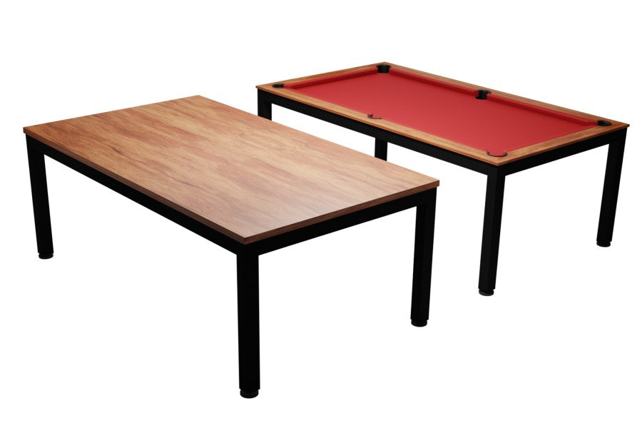 Billardtisch / Esstisch, Pool, Vancouver II, 7 ft. (Fuß), schwarz/braun, Clubtuch