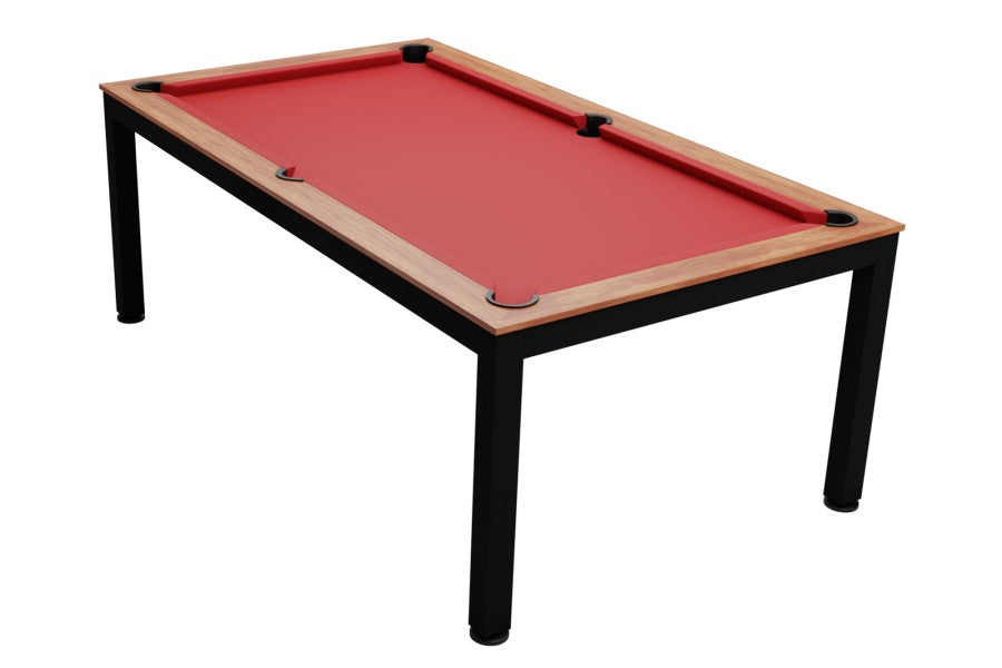 Billardtisch / Esstisch, Pool, Vancouver II, 7 ft. (Fuß), schwarz/braun, Clubtuch