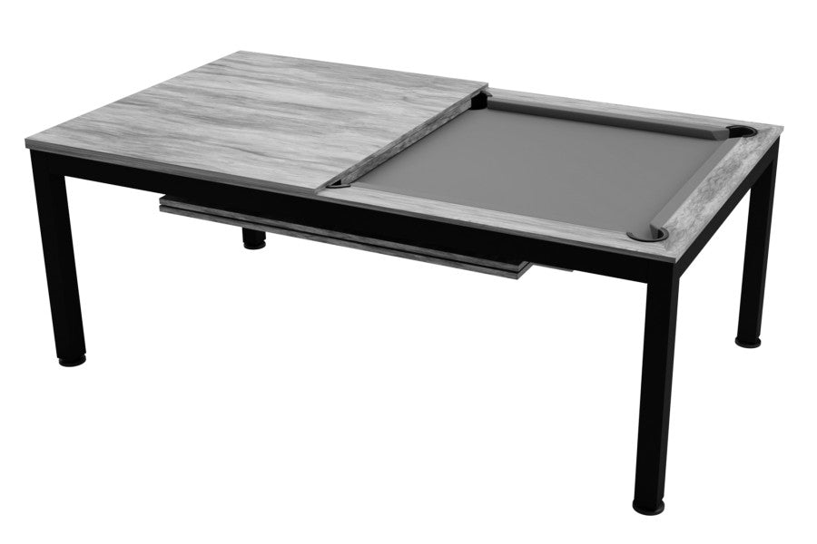 Billardtisch / Esstisch, Pool, Vancouver II, 7 ft. (Fuß), schwarz/grau, Clubtuch