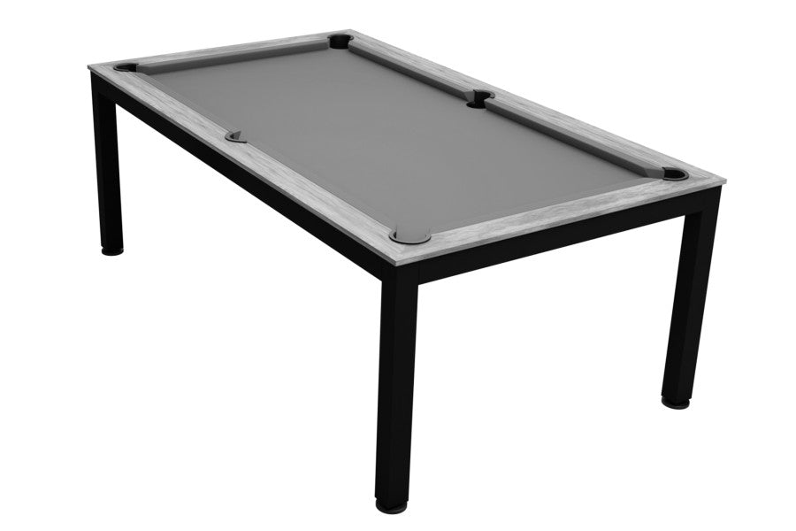 Billardtisch / Esstisch, Pool, Vancouver II, 7 ft. (Fuß), schwarz/grau, Clubtuch