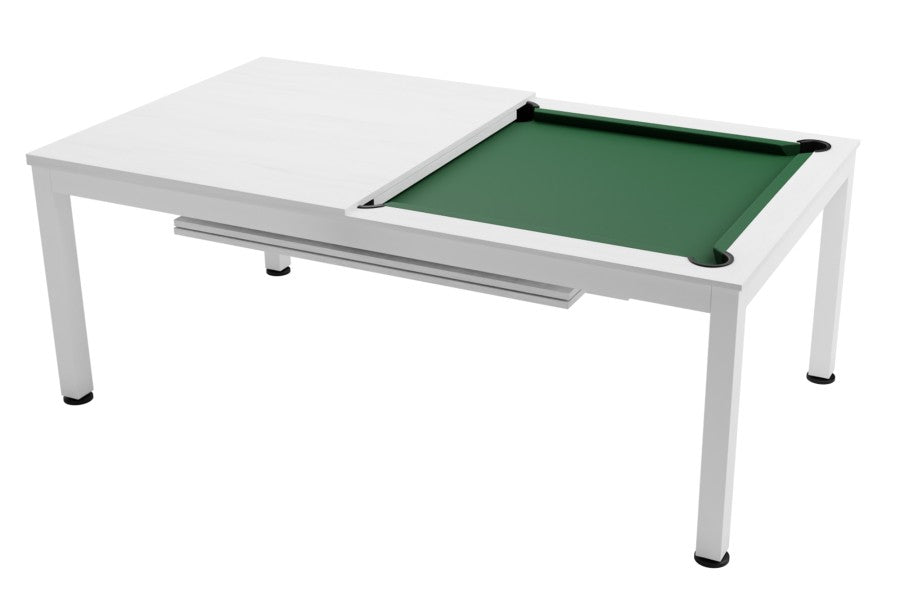 Billardtisch / Esstisch, Pool, Vancouver II, 7 ft. (Fuß), matt-weiß, Clubtuch