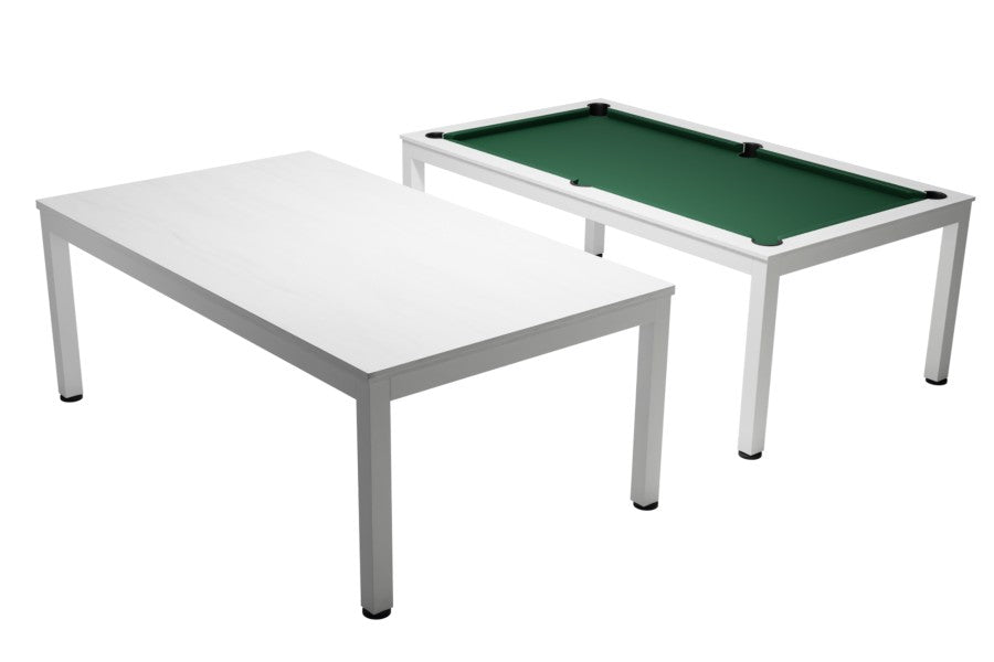 Billardtisch / Esstisch, Pool, Vancouver II, 7 ft. (Fuß), matt-weiß, Clubtuch