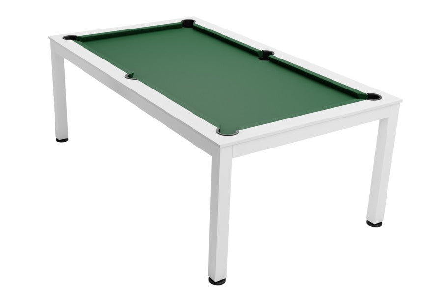 Billardtisch / Esstisch, Pool, Vancouver II, 7 ft. (Fuß), matt-weiß, Clubtuch