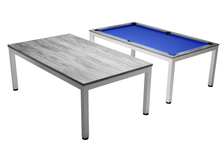 Billardtisch / Esstisch, Pool, Vancouver II, 7 ft. (Fuß), weiß/grau, Clubtuch