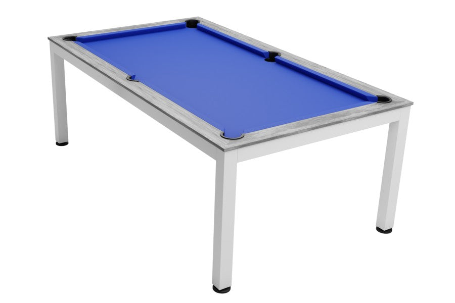 Billardtisch / Esstisch, Pool, Vancouver II, 7 ft. (Fuß), weiß/grau, Clubtuch