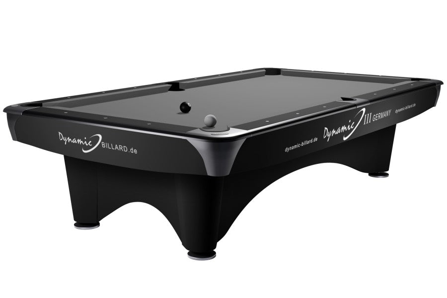 Billardtisch "Dynamic III", 9', matt schwarz, Pool, gebraucht, Simonis 760 grau