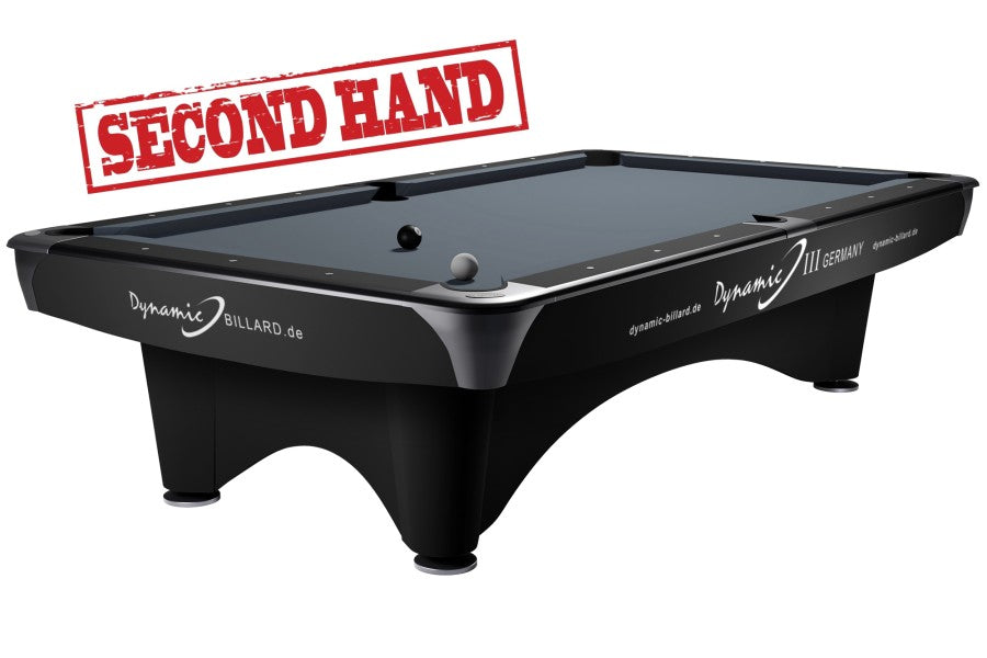 Billardtisch "Dynamic III", 9', matt schwarz, Pool, gebraucht, Simonis 860 shark grey