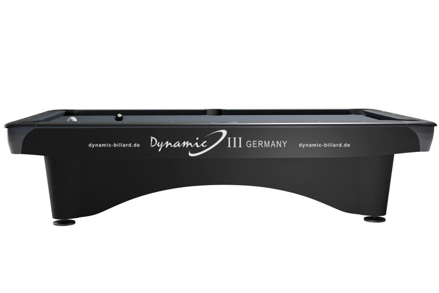 Billardtisch "Dynamic III", 9', matt schwarz, Pool, gebraucht, Simonis 860 puderblau