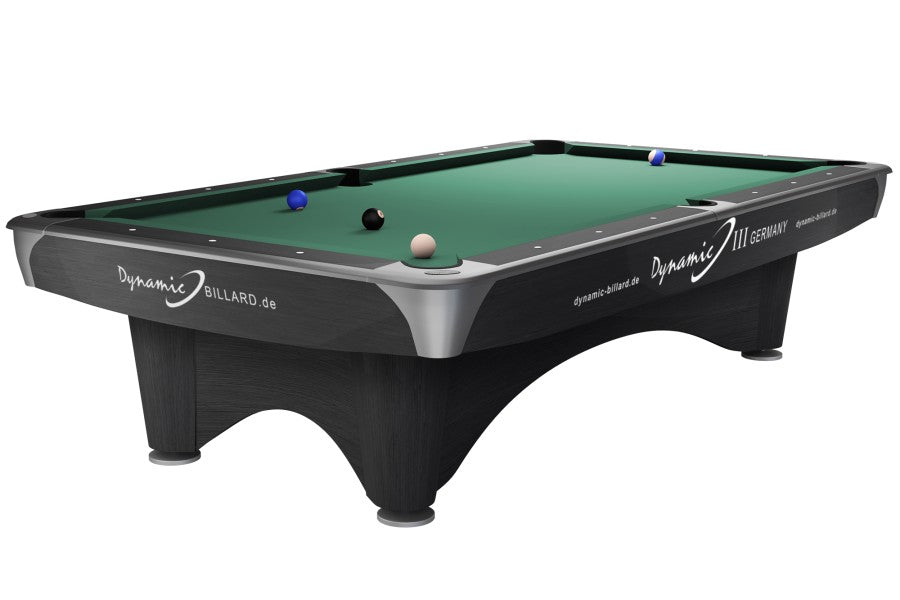 Billardtisch, Pool, Dynamic III, 9 ft. (Fuß), grau, gebraucht, Simonis 760 gelbgrün