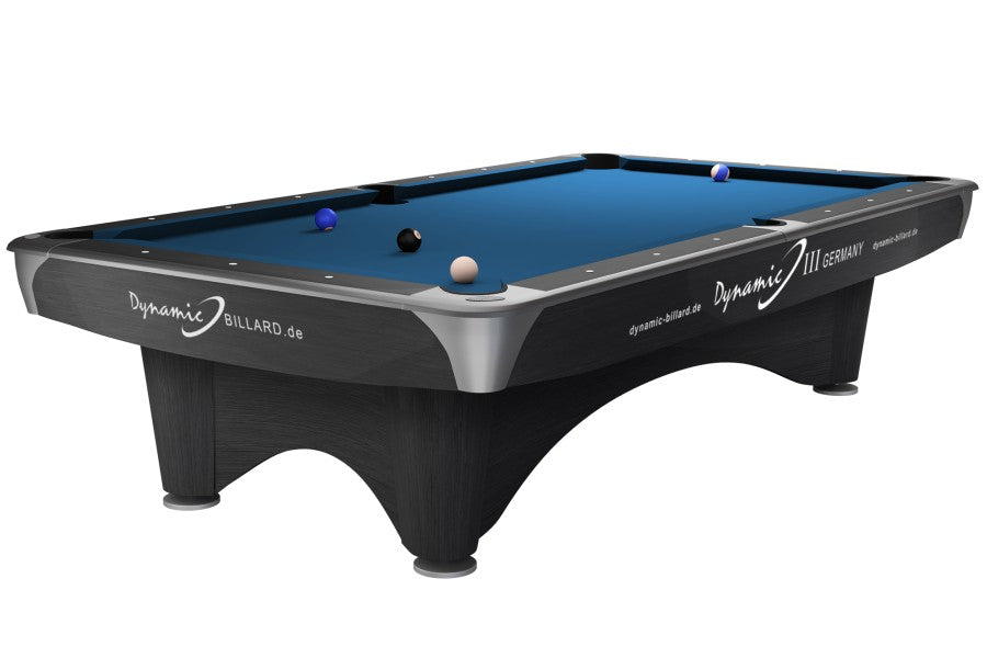 Billardtisch, Pool, Dynamic III, 9 ft. (Fuß), grau, gebraucht, Simonis 860 royalblau