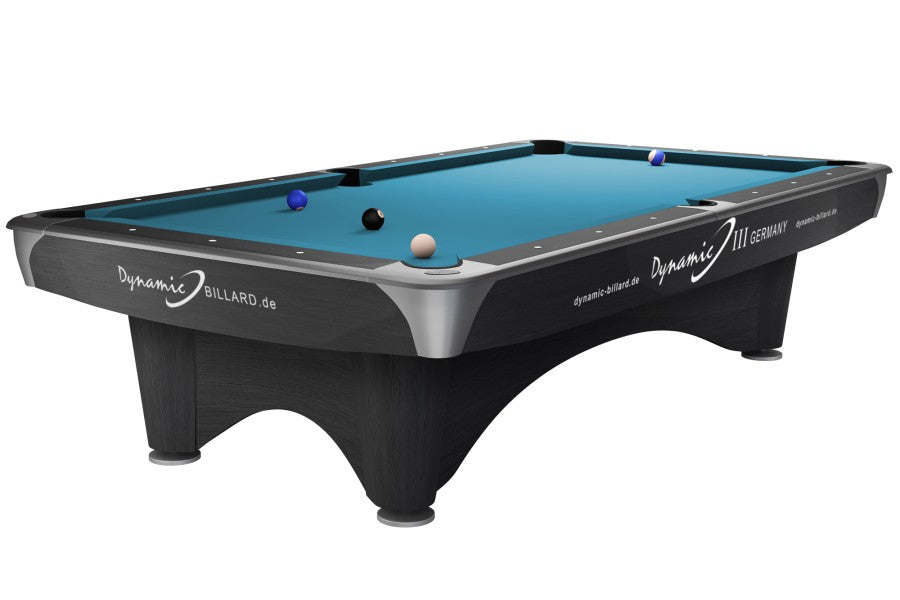 Billardtisch, Pool, Dynamic III, 9 ft. (Fuß), grau, gebraucht, Simonis 860 turnierblau