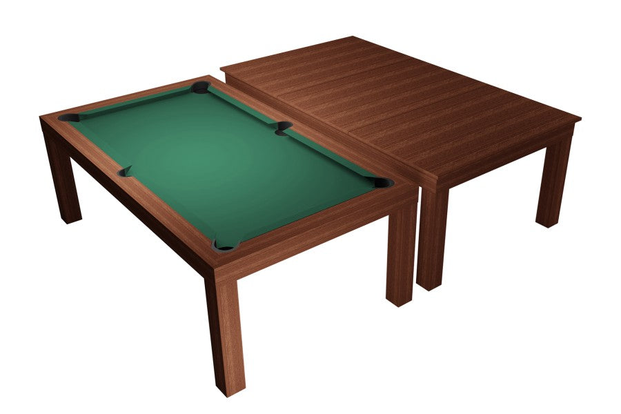 Billardtisch / Esstisch, Pool, Mozart, 7 ft. (Fuß), mahagoni, Clubtuch gelbgrün