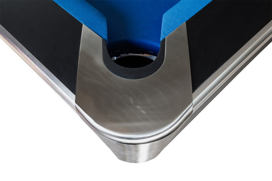 Billardtisch, Pool, Hurricane, 9 ft. (Fuß), matt-schwarz, Ausstellungsstück, Clubtuch royalblau