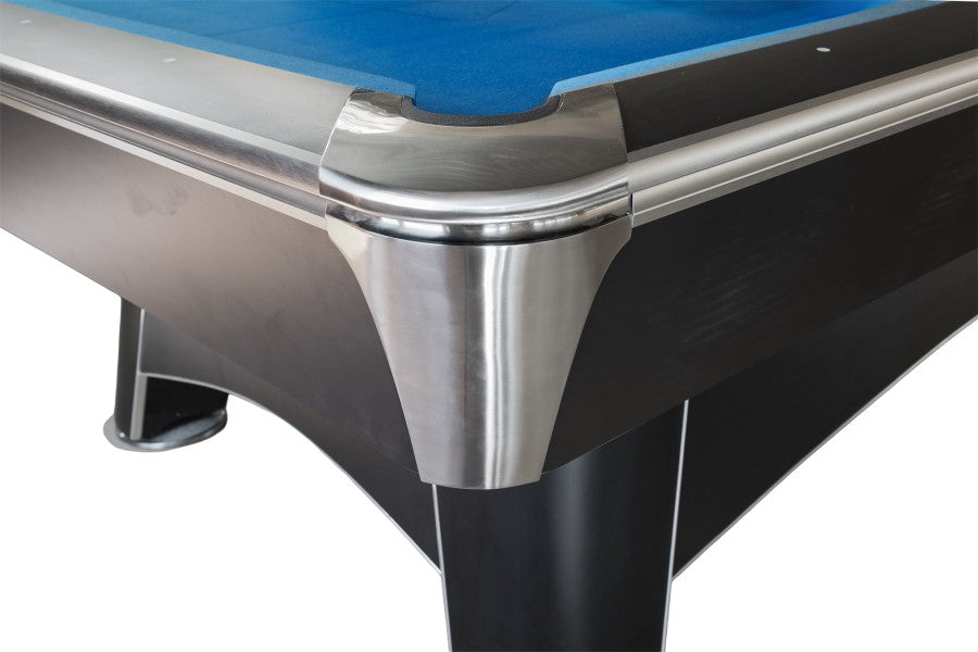 Billardtisch, Pool, Hurricane, 9 ft. (Fuß), matt-schwarz, Ausstellungsstück, Clubtuch royalblau