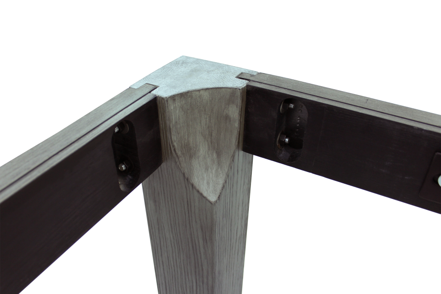 Billardtisch / Esstisch, Pool, Rasson Penelope II, inkl. Abdeckplatte, gebeiztes Holz, 7 ft., Simonis 760 royalblau