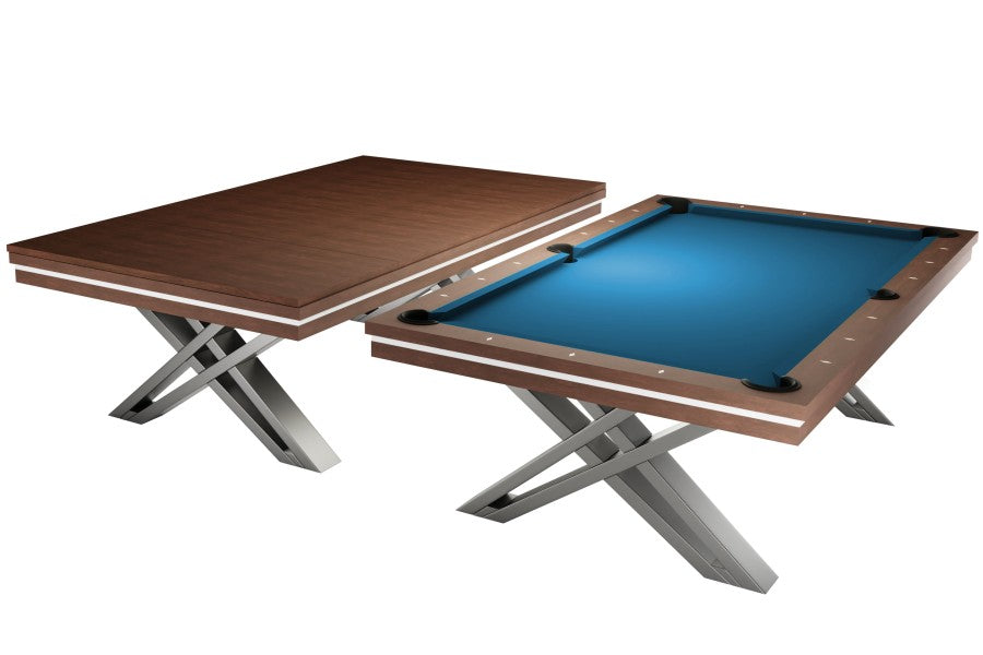 Billardtisch / Esstisch, Pool, Rasson Pierce, 8 ft. (Fuß), walnuss, Clubtuch elektrikblau