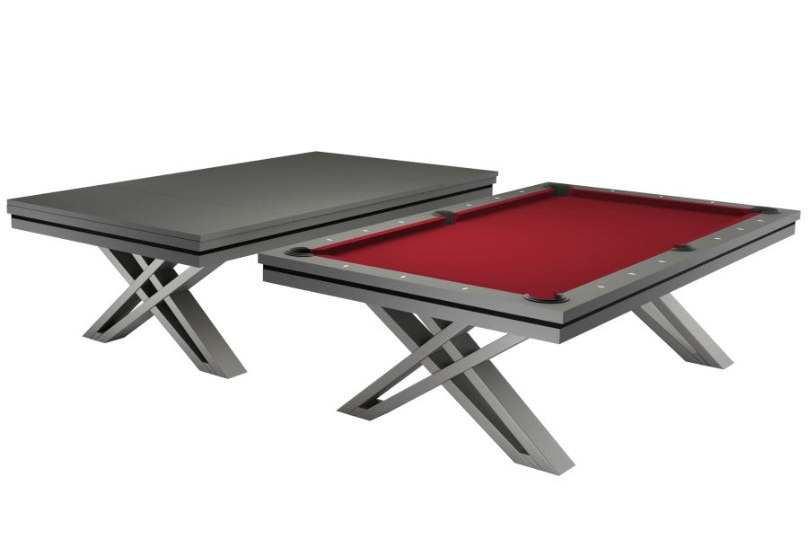 Billardtisch / Esstisch, Pool, Rasson Pierce, 8 ft. (Fuß), dunkelgrau, Simonis 860 rot
