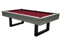 Billardtisch, Pool, Upcon, 8 ft. (Fuß), graue Eiche, 8 ft., Clubtuch burgund