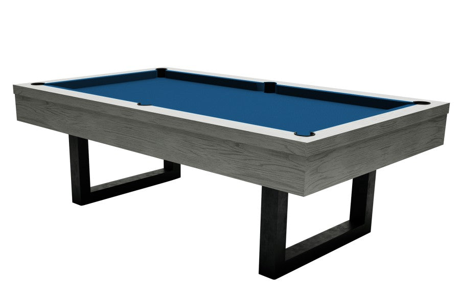 Billardtisch, Pool, Upcon, 8 ft. (Fuß), graue Eiche, 8 ft., Clubtuch royalblau