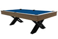 Billardtisch, Pool, X-Con, 8 ft. (Fuß), graue Eiche, Simonis 860 royalblau