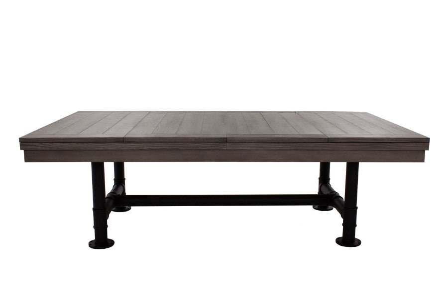 Billardtisch / Esstisch, Pool, Rasson Bedford, grau gebeizt, 7 ft., Simonis 760 turnierblau