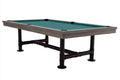 Billardtisch / Esstisch, Pool, Rasson Bedford, grau gebeizt, 8 ft., Simonis 860 blaugrün