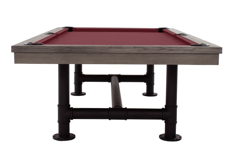 Billardtisch / Esstisch, Pool, Rasson Bedford, grau gebeizt, 8 ft., Simonis 760 elektrikblau