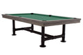 Billardtisch / Esstisch, Pool, Rasson Bedford, grau gebeizt, 7 ft., Simonis 760 gelbgrün