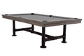 Billardtisch / Esstisch, Pool, Rasson Bedford, grau gebeizt, 7 ft., Clubtuch grau