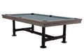 Billardtisch / Esstisch, Pool, Rasson Bedford, grau gebeizt, 7 ft., Simonis 860 puderblau