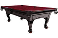 Billardtisch, Pool, Dover, 8 ft. (Fuß), schwarz, Clubtuch burgund