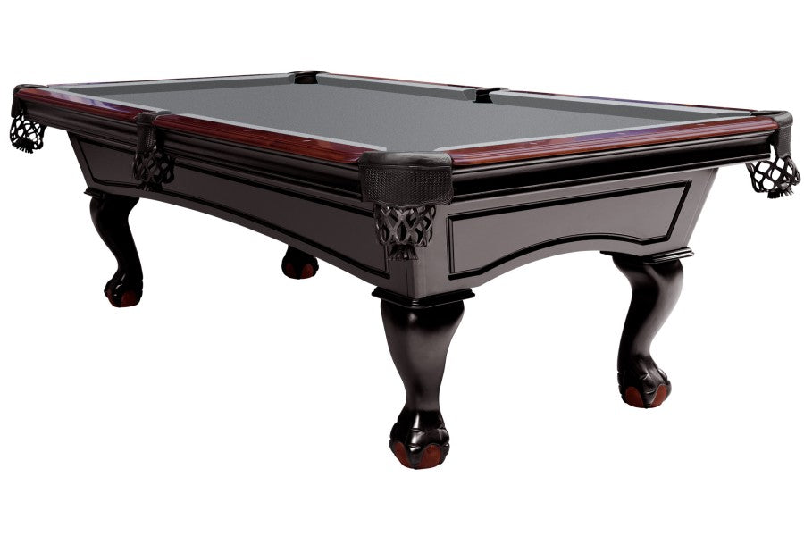 Billardtisch, Pool, Dover, 8 ft. (Fuß), schwarz, Clubtuch grau