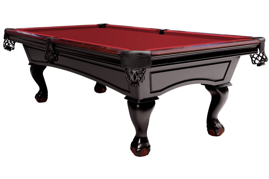 Billardtisch, Pool, Dover, 8 ft. (Fuß), schwarz, Simonis 760 rot