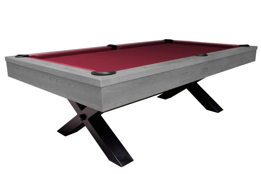 Billardtisch, Pool, Xray, 8 ft. (Fuß), grau, Clubtuch burgund