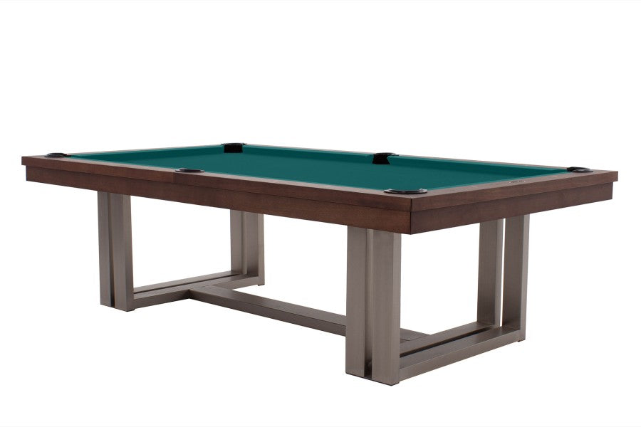 Billardtisch / Esstisch, Pool, Rasson Trillium, 8 ft. (Fuß), walnuss, Simonis 860 blaugrün